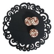 10 Inch Black Doilies Paper