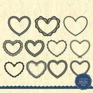 Doily Heart Clip Art