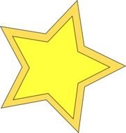 Double golden Star, drawing