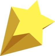 Clip art of 3d yellow star