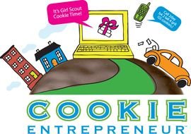 Girl Scout Cookie entrepreneur drawing