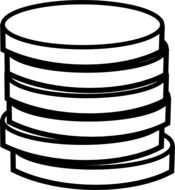 Gold Coins Clip Art Black And White N3