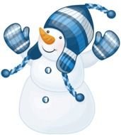 Blue Snowman Clip Art N2