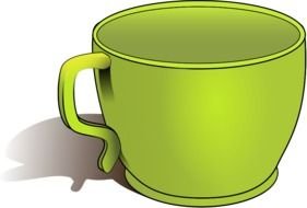 Green 3D Cup clipart