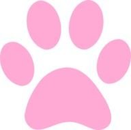 Pink Paw Print Clip Art N19