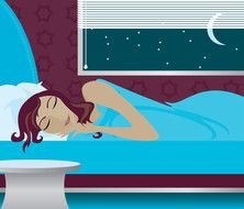 animated sleeping woman