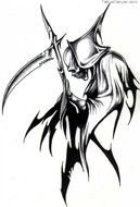 Tribal Grim Reaper Tattoos N3