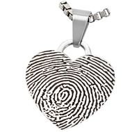 Fingerprint Heart Tattoo N2