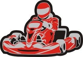 Cartoon Go Kart drawing