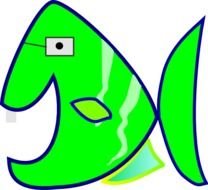 Green Fish Clip Art N16