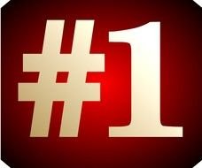 Clip art of Number 1 Sign