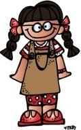 drawing of the brunette girl