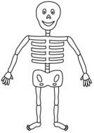 painted joyful skeleton
