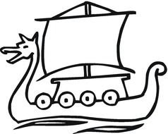 Viking Ship Coloring Pages drawing