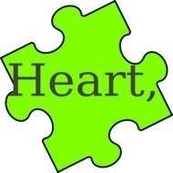 Heart Puzzle Piece Clip Art N5