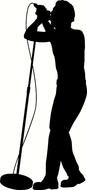 Male Singer Silhouette drawing