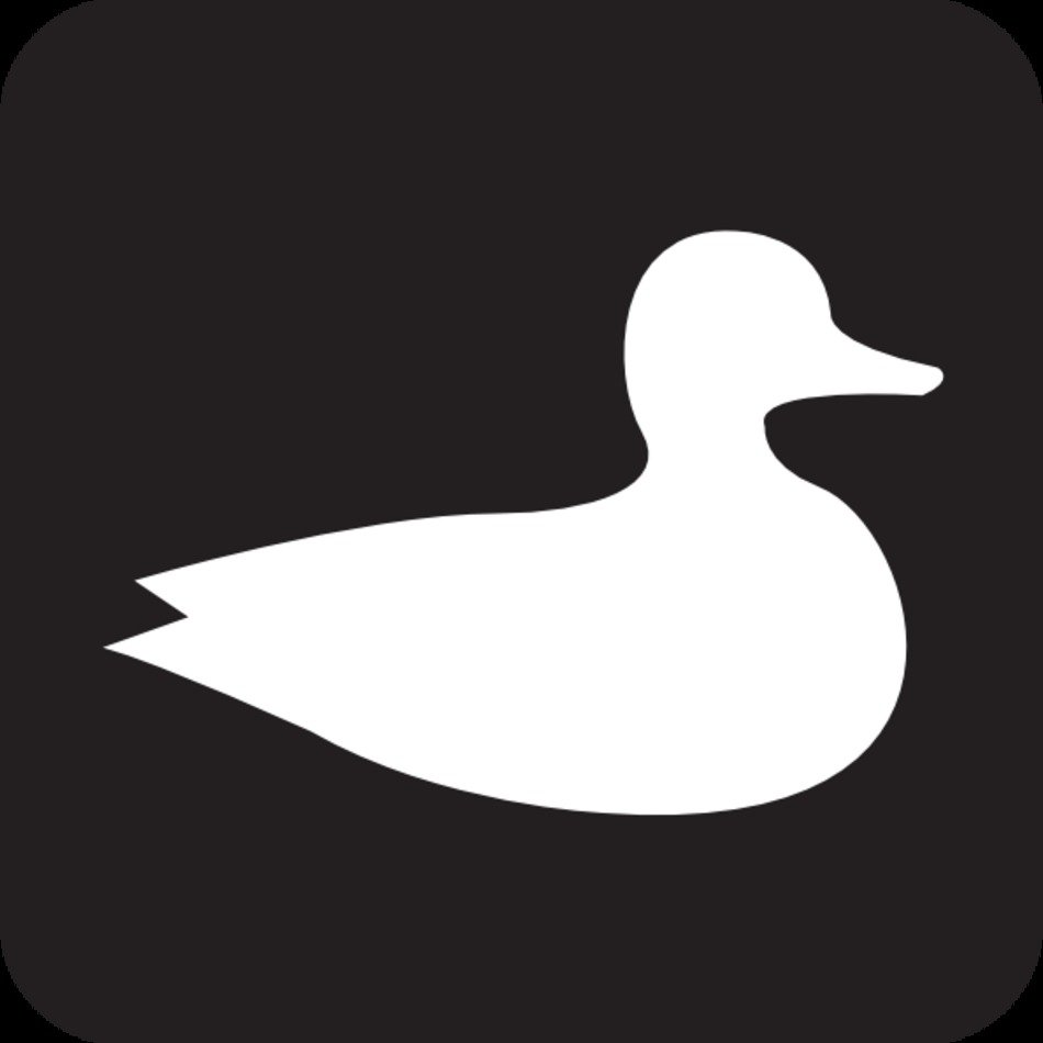 Clip Art Black And White Duck In Water