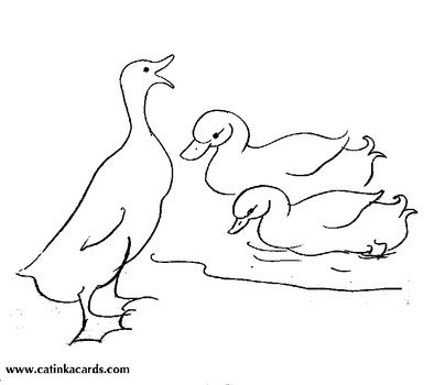 Duck Ping Coloring Page