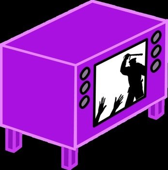 Television Violence Vector Clip Art