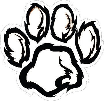 Purple Paw Print Clip Art N9