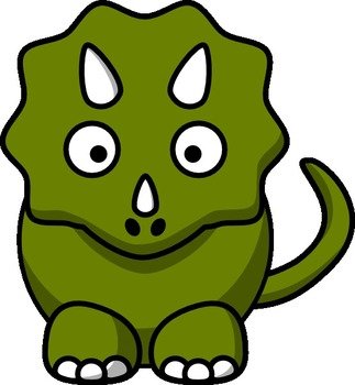 Triceratops Cartoon Dinosaur Clip Art N6