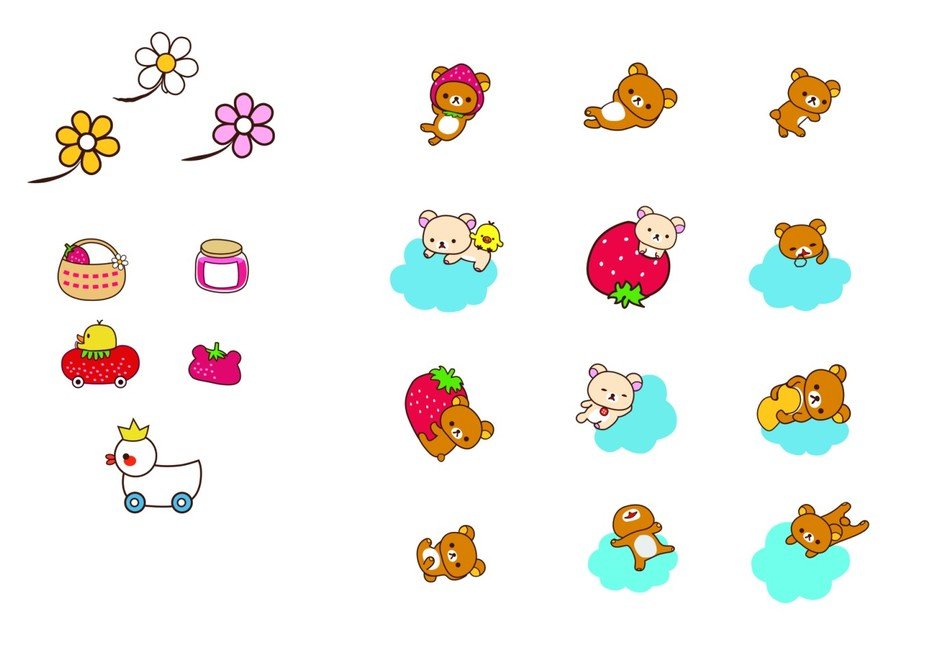 Cartoon Animals as a picture for clipart
