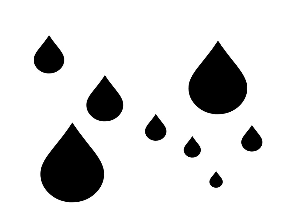 black drops on a white background