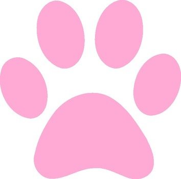 Pink Paw Print Clip Art N19