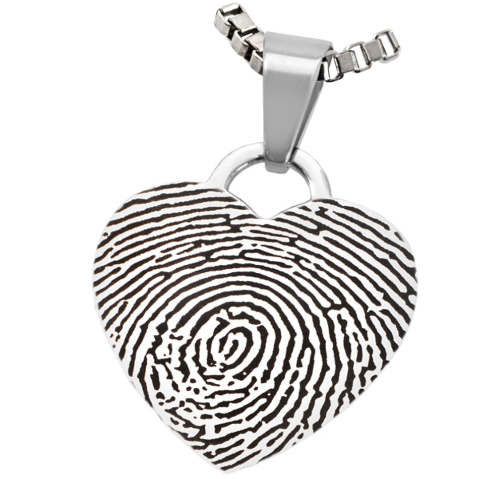 Fingerprint Heart Tattoo N2