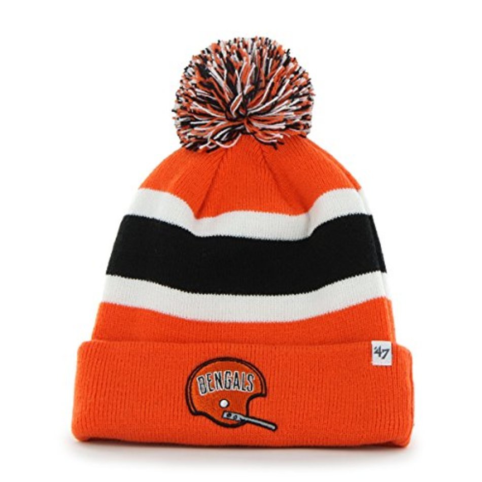 NFL Cincinnati Bengals 47 Brand Breakaway Cuff Knit Hat With Pom