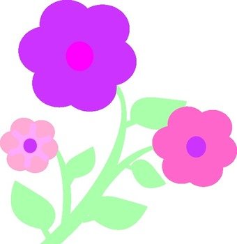 Pastel Flowers Clip Art N3