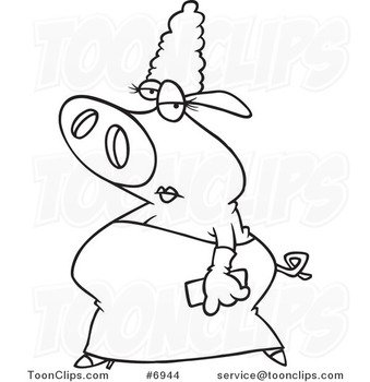 Black Dress Cartoon N2