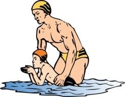 Swimming people Clip Art drawing