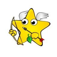 animated star with a bow in hand