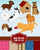 Dog Clip Art Breeds Clipart Set Breed By GraphicGears $550