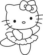 Hello Kitty Coloring Pages Print drawing