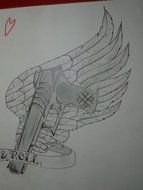 Gun With Wings as a Tattoo