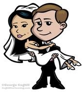 Wedding Bride And Groom Cartoon N3