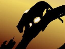 African Animal Silhouette drawing
