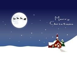 Merry Christmas like an inscription on a postcard