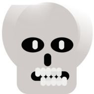 computer image of a skull with teeth
