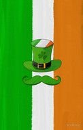 irish flag and hat drawing