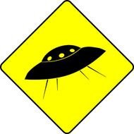 UFO Clip Art Sign