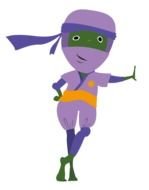 purple Ninja Turtle, drawing