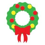 Christmas Wreath Clip Art N75
