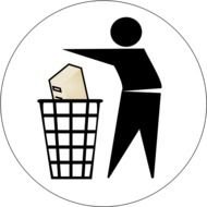 Throw Computer Away By Joob A Being Thrown Into Waste Bin