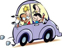 Family Car Clip Art drawing