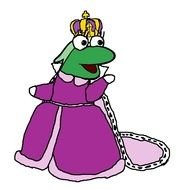 frog in a pink dress