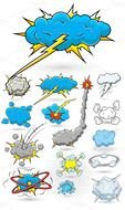 collage of storm clouds