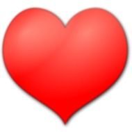 Clipart of the red heart for Valentine's day